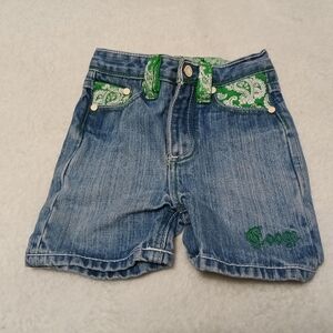 Coogi Kids Denim Shorts - Blue and Green